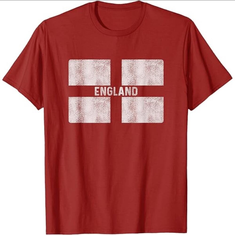 Gildan Unisex Red England Flag T-Shirt
